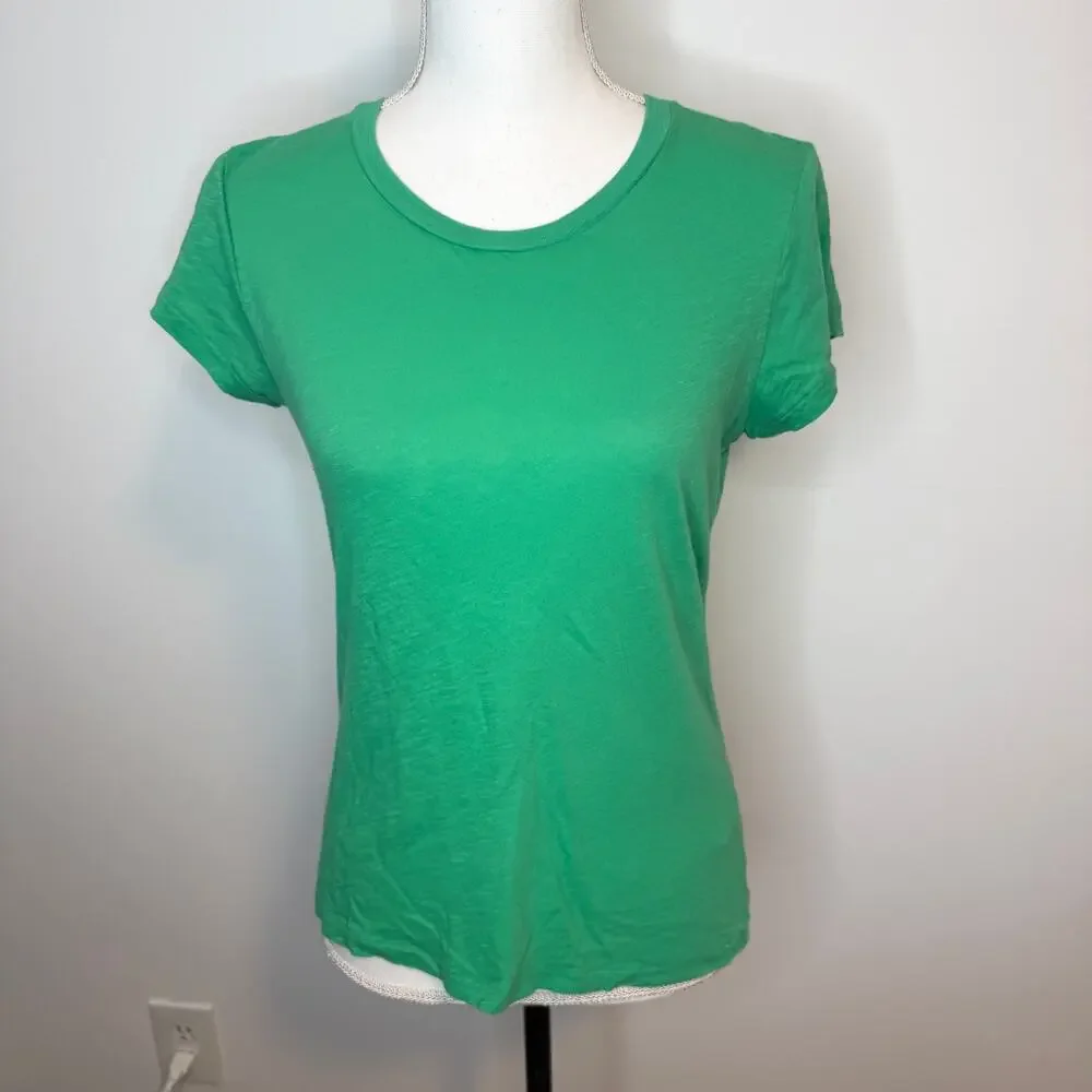 J. Crew Vintage Cotton Baby Tee Crew Neckline T Shirt Bundle Green Black Medium